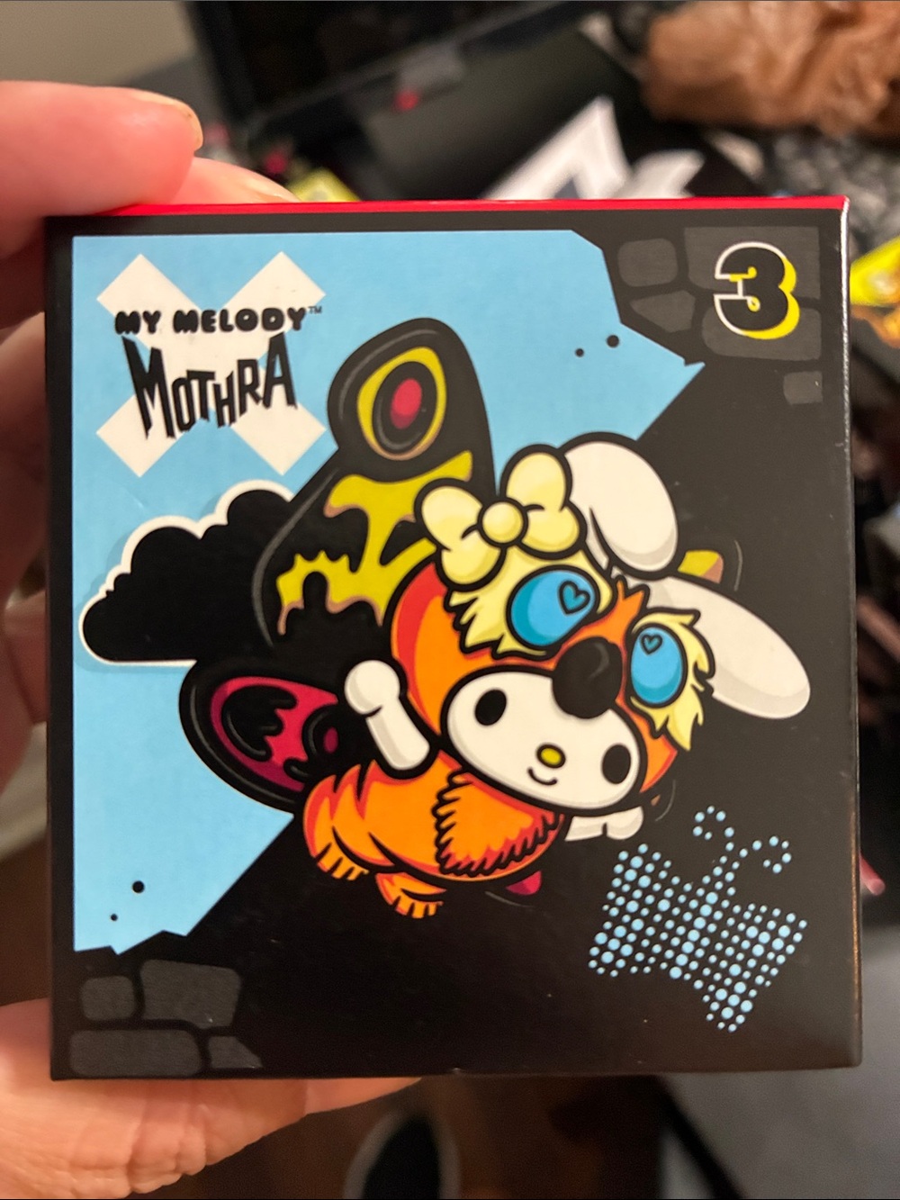 Hello Kitty My Melody Mothra Collectible Box - Orange / Blue / Black